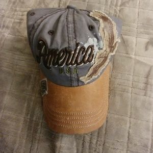 American U.S.A. hat, Whit Soaring Eagle